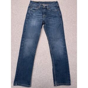 Levi's 514 Jeans Men's 27x28 Blue Slim Straight‎ Stretch Denim Faded Whiskered